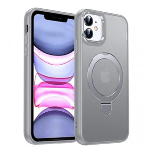 LeYi for iPhone-11 Case with Kickstand Grey for Magsafe[ Magnetic Stand Ring Holder] Cover Funda pa…