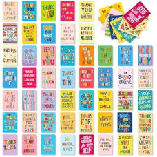 QKilisy 50 Pack Small Thank You Cards Bulk - Blank Thank You Notes, Assorted Vibrant Colorful Designs 2…