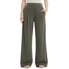 SUUKSESS Women Casual Palazzo Pants with Pockets 2025 High Waisted Lounge Wide Leg Pant