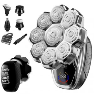 Electric Razor for Men,Head Shavers for Bald Men,Electric Shavers for Men with Wet & Dry Bald Head Shaver 9…