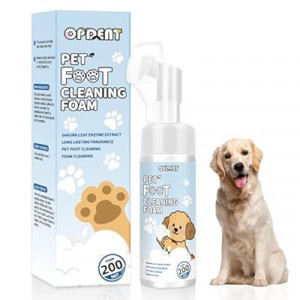 Opdent Paw Cleaner for Dogs & Cats - No-Rinse Foaming Pet Foot Washer - paw cleaner for dogs Built-in Scru…
