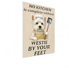 Carastora Vintage Dog Kitchen Wall Sign, Tin Sign Decoration for Home Cafe, Restaurant - Funny Pet Lover…