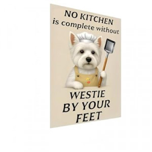 Carastora Vintage Dog Kitchen Wall Sign, Tin Sign Decoration for Home Cafe, Restaurant - Funny Pet Lover…