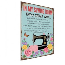 Carastora Vintage Sewing Room Wall Sign, Metal Tin Plaque for Home, Craft Room, Sewing Lover Gift - Co…