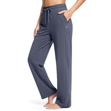 Soothfeel Women's Cotton Sweatpants Lounge Sweat Pants High Waisted Open Bottom Casual Yoga…