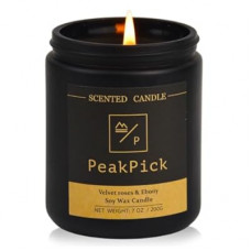 Rose Scented Jar Candle, Soy Wax Candle in Amber Glass, Long Lasting Floral Candle for Home Décor & Gif…