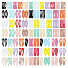 CYBAUG 144Pcs 2 Inch Hair Snap Clips for Girls, Kids, and Toddlers – Colorful Snap Hair Clips for Girls(6…