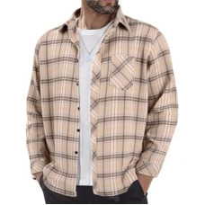 BAYAMO Men's Flannel Button Down Shirt Casual Plaid Long Sleeve Fall Jacket Lightweight Soft Tops with P…