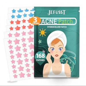 Jefusst Star Acne Patches 168 Counts, Pimple Patch Pimple Patches for Face Pimple Patches Stars Hydr…