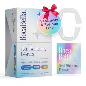 Boca Bella Teeth Whitening U-Wraps – 10 Treatments – 15% Hydrogen Peroxide, Enamel-Safe, No Harsh S…