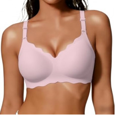 COCOMARTS Jelly Bras for Women No Underwire Scalloped Push Up Wireless Bralettes Seamless Soft Co…
