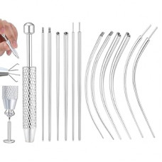 Piercing Ball Grabber Tool for Changing Jewelry,14G 16G 18G 20G Stainless Steel Piercing Tapers with…