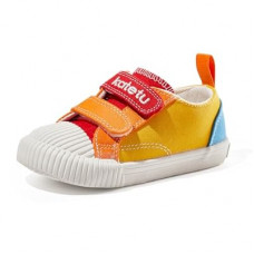 KATETU Baby Sneakers Boys Girls Wide Toe Box Toddler Dual Hook and Loops Shoes Kids Candy-Colored S…