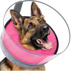 BARKLESS Dog Donut Collar, 2-in-1 Inflatable Dog Collars for After Surgery to Stop Licking Wounds, Pa…