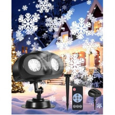 2025 Christmas Snowflake Projector Lights, Double Head Snowflake Projection Light with Remote, Chris…