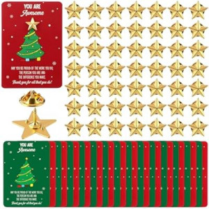 Huquary Christmas Employee Appreciation Gifts Star Pin Inspirational Greeting Card for Cow…