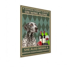 Carastora Vintage Metal Tin Sign, 8x12 Inch Funny Quote Wall Art Tin Sign, A WOMAN CANNOT SURVIVE…