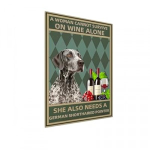 Carastora Vintage Metal Tin Sign, 8x12 Inch Funny Quote Wall Art Tin Sign, A WOMAN CANNOT SURVIVE…