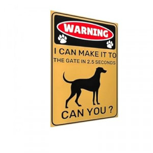 Carastora Funny Warning Dog Signs, 8x12 Inch Metal Tin Signs Beware of Dog Tin Safety Plaque. Suitable for…