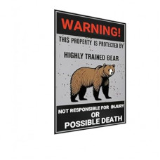 Carastora Vintage Property Protection Sign, 8x12 Inch Metal Tin Warning Sign, Fun Guard Pet Home…