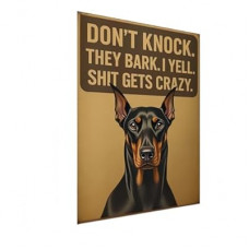 Carastora Vintage Mad Dog Metal Sign, 8x12 Inch Funny Warning Tin Sign, Wall Decor for Home, Kitchen,…