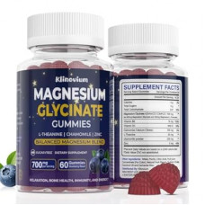 700mg Magnesium Glycinate Gummies, Highly Absorbed Sugar-Free Calm Magnesium Complex Gu…
