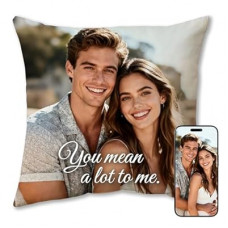 bccpnl Custom Couple Photo & Pet Pillow — Personalize with Photos & Text, Includes Insert, Double-Sided…