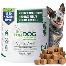 My Dog Sanctuary 120 Chews Hip and Joint Supplement for Dogs - Glucosamine, Chondroitin & MSM,D…