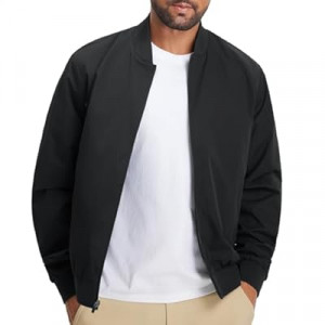 M MAELREG Mens Bomber Jacket Lightweight Casual Golf Windbreaker Spring Fall Full Zip Up Coat Jackets…