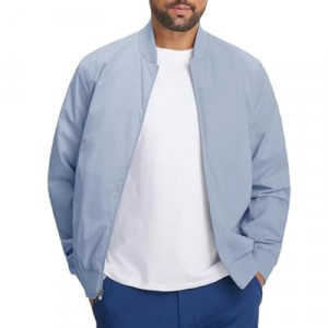 M MAELREG Mens Bomber Jacket Lightweight Casual Golf Windbreaker Spring Fall Full Zip Up Coat Jackets…