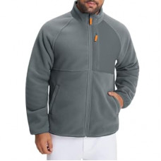 M MAELREG Men's Reversible Fleece Jacket with 5 Pockets Lightweight Zip Up Golf Jackets Winter Warm Casu…