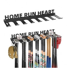 Sahans Baseball Bat Storage Rack Wall Mount Softball Holds 14 Bats Metal Organizer Heavy Duty Steel S…