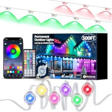 RGB Permanent Outdoor Lights, 500FT Smart LED Eaves Lights with APP & Remote Control, IP67 Water…