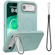 Follaroma for iPhone 17 Air Case with Stand & Built-in Camera Cover, MagSafe Compatible, Heavy-Duty S…