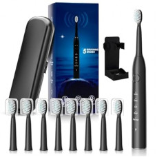 MAXWISDOM Rechargeable Electric Toothbrush, 8 Brush Heads, with 100 Day Battery Life, 5 Cleaning Modes,…