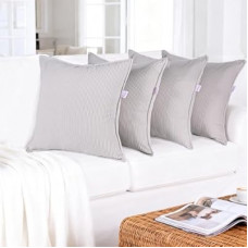 Cosixury Throw Pillow Covers Corduroy Pillowcase Set of 4, No Inserts| Thick Fall Autumn Winter D…