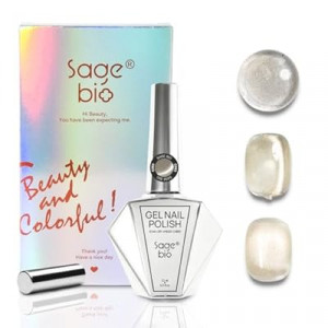 SAGEBIO Autumn Maple Collection 15ml Cat Eye Gel Nail Polish – Gold Magnetic Powder, Professional Ho…