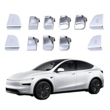 for 2026 Model Y Juniper Model 3 Highland Door Window Switch Button Trim Cover Sticker 11 PCS Fi…