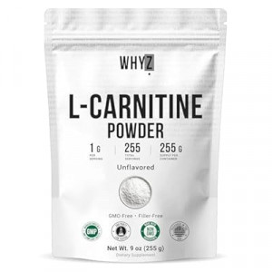 L-Carnitine Powder Unflavored Carnitine Supplement Amino Acid Powder for Nutrition and Active Lif…