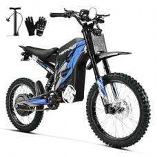 HAPPYRUN Electric Dirt Bike 6500W Peak Motor 72V 30Ah Battery Electric Bike for Adults 50MPH Top Speed 7…