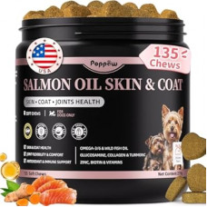 Salmon Oil for Dogs Skin & Coat, 13 in 1 Wild Alaskan Fish Oil for Dogs - Omega 3 EPA & DHA & ALA Fatty A…