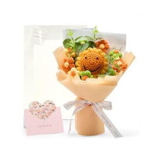 Lizzton Crochet Flower Bouquet Valentine's Day Gift for Wife Mother Girlfriend Women, Handmade Artifi…