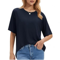 Stelle T Shirts for Women Crew Neck Short Sleeve Summer Tops Loose Fit Soft Basic Tee Shirt