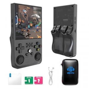 Retro Game Console R36MAX Handheld Game Console with 64GB Preloaded Games, Save/Load Funct…