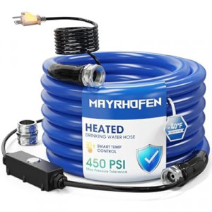 Heated Water Hose for RV 50ft, Heated Drinking Water Hose with Energy-Saving Thermostat, Freeze…