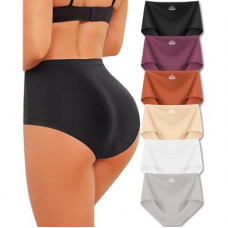 ROSYCORAL High Waisted Seamless Underwear for Women Full Coverage Hiphugger High Rise Silky No Show…