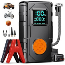 Jump Starter with Air Compressor, Car Battery Jump Starter (8.0 Gas/7.0L Diesel), Battery Jumper St…