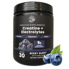 FireHaus Supplements Creatine + Electrolytes, 5g Creatine Monohydrate with Potassium, Mag…