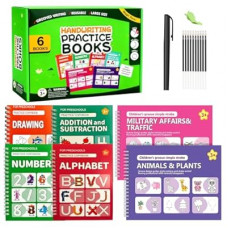 Magic Grooved Writing Practice Books,Grooved Handwriting Practice for Kids 3-5,Reusable Groove Work…