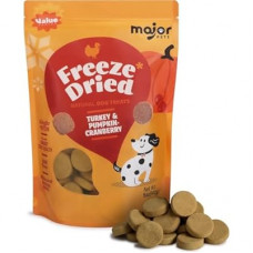 MAJOR PETS Freeze Dried Turkey & Pumpkin, Cranberry Dog Treats, Single High Protein, 100% Natural,…